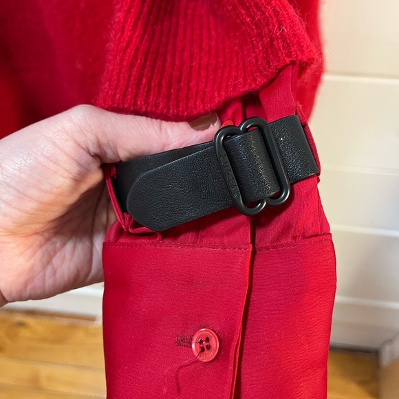 RUDSAK – Red Wool & Mohair Sweater with Leather Details – Size P/ - Picture 4 of 13